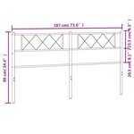 vidaXL Tête de lit métal blanc 180 cm