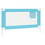vidaXL Barrière de sécurité de lit d'enfant Bleu 140x25 cm Tissu
