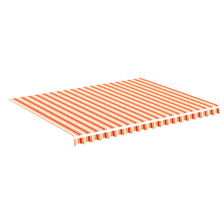 vidaXL Tissu de remplacement pour auvent Jaune et orange 4 5x3 5 m