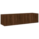 vidaXL Meubles TV muraux lumières LED 2 Pièces chêne marron 60x35x31 cm