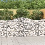 vidaXL Paniers à gabions arqués 10 Pièces 200x50x100/120 cm fer galvanisé