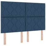 Lit Box Spring vidaXL avec Matelas Bleu 160x200 cm en Tissu