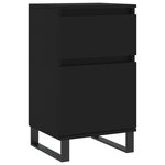 vidaXL Buffets 2 Pièces noir 40x35x70 cm bois d’ingénierie