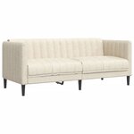 vidaXL Ensemble de canapés 2 Pièces crème tissu