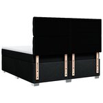vidaXL Sommier à lattes de lit avec matelas Noir 180x200 cm Tissu