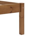 vidaXL Cadre de lit Marron miel Bois de pin massif 100x200 cm