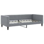 vidaXL Lit de jour avec gigogne et tiroirs gris clair 90x190 cm tissu