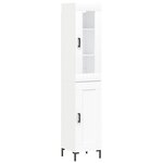 vidaXL Buffet haut Blanc 34 5x34x180 cm Bois d'ingénierie
