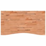 vidaXL Dessus de bureau 110x(55-60)x1 5 cm bois massif de hêtre