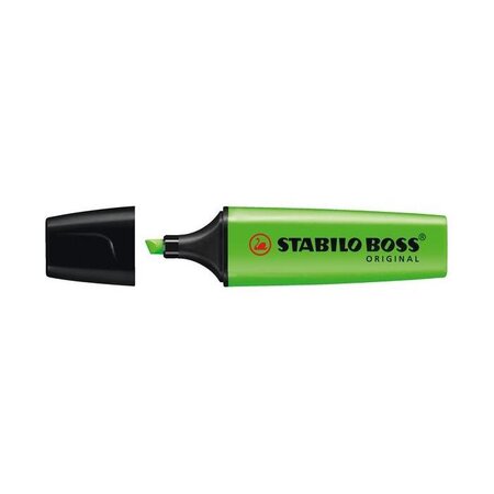 Surligneur BOSS ORIGINAL Rechargeable Pointe Biseautée 2-5 mm Vert x 10 STABILO