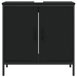 vidaXL Armoire lavabo de salle de bain noir 60x30x60 cm