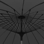 vidaXL Parasol d'extérieur avec mât en aluminium 270 cm Noir