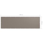 vidaXL Écran de balcon Taupe 120x400 cm Tissu Oxford