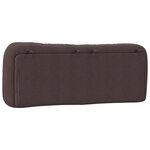 vidaXL Coussin de tête de lit marron foncé 120 cm tissu