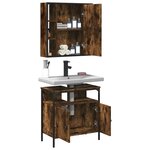 vidaXL Ensemble de meubles de salle de bain 2 Pièces Chêne fumé