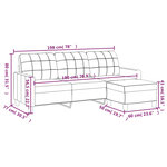 vidaXL Canapé à 3 places avec repose-pieds Cappuccino 180cm Similicuir