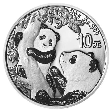 Pièce de monnaie 10 Yuan Chine 2021 30 grammes argent – Panda