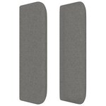 vidaXL Tête de lit avec oreilles Gris foncé 183x16x78/88 cm Tissu