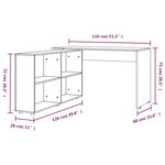 vidaXL Bureau d'angle Chêne marron Bois d'ingénierie