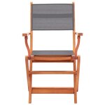 vidaXL Ensemble à manger d'extérieur 9 Pièces Bois d'eucalyptus/textilène