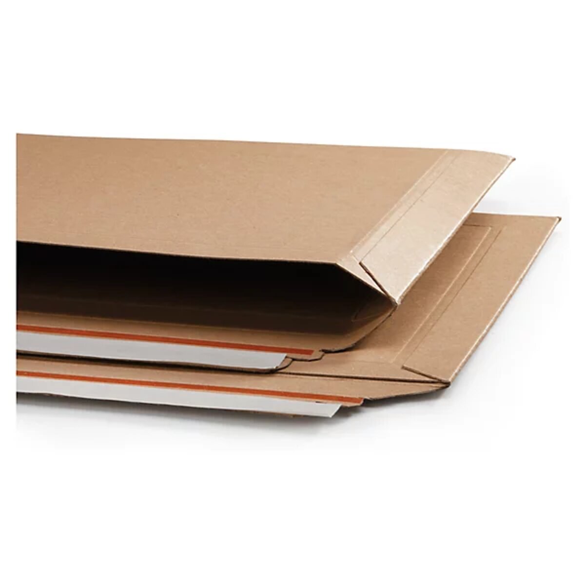 Pochette carton recyclé blanche à fermeture adhésive ecologique et