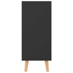 vidaXL Buffet noir brillant 90x30x72 cm bois d'ingénierie