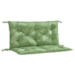 vidaXL Coussins de banc de jardin lot de 2 motif de feuilles