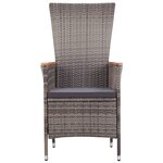 vidaXL Ensemble à manger d'extérieur 9Pièces coussins Résine tressée Gris