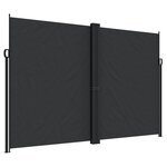 vidaXL Auvent latéral rétractable Noir 220x1200 cm