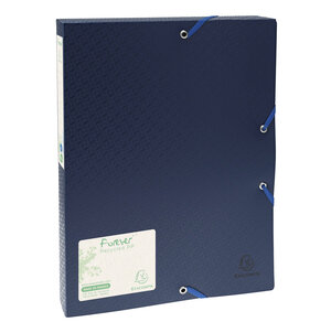 Boite de classement exabox dos 40mm polypropylène 7/10e forever® pp - a4 - bleu - x 8 - exacompta