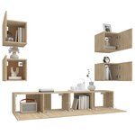 vidaXL Ensemble de meubles TV 6 Pièces Chêne sonoma Bois d'ingénierie