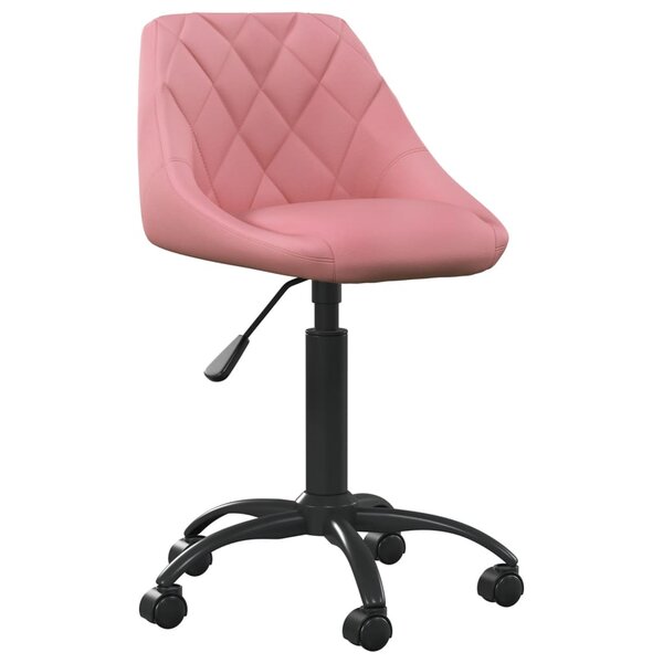 Vidaxl chaise de salle à manger rose velours
