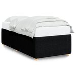 vidaXL Cadre de lit noir simple tissu
