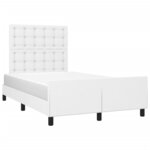 vidaXL Cadre de lit avec tête de lit blanc 120x190 cm similicuir
