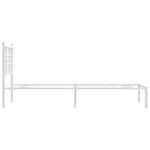 vidaXL Cadre de lit métal avec tête de lit blanc 75x190 cm