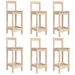vidaXL Ensemble de bar de jardin 7 Pièces Bois de pin massif