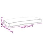 vidaXL Coussin de palette beige 100x40x8 cm en tissu Oxford