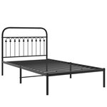 vidaXL Cadre de lit métal avec tête de lit noir 107x203 cm