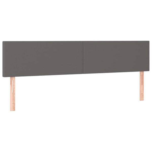 vidaXL Têtes de lit 2 Pièces Gris 80x5x78/88 cm Similicuir