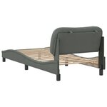 vidaXL Cadre de lit sans matelas gris foncé 80x200 cm tissu