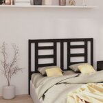 vidaXL Tête de lit Noir 141x4x100 cm Bois massif de pin