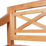 vidaXL Banc Batavia 98 cm Bois d'acajou massif Marron clair