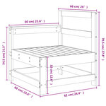 vidaXL Canapé d'angle de jardin bois de pin imprégné