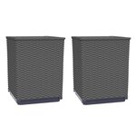vidaXL Jardinières 2 Pièces noir 30x30x37 cm polypropylène