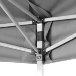 vidaXL Chapiteau hexagonal pliable Gris 3 6x3 1 m