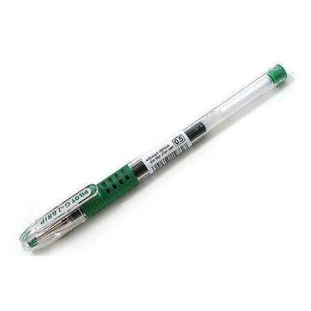 Stylo à bille G1 GRIP pointe fine encre gel verte PILOT