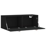 vidaXL Armoire murale noir 100x36 5x35 cm bois d'ingénierie