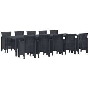 vidaXL Ensemble de salle à manger pour jardin 11 Pièces Anthracite