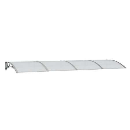 vidaXL Auvent de porte Gris 350x100 cm Polycarbonate