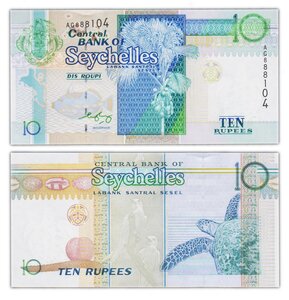 Billet de Collection 10 Rupees 1998 2008 Seychelles - Neuf - P36b